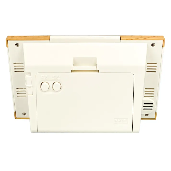 温度湿度計付電波時計 フィットウェーブD161 薄茶 8RZ161SR07