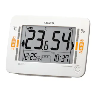 環境目安表示付温湿度表示電波時計232 8RZ232-003