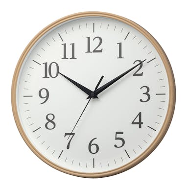 リズム アナログ掛け時計 Wood Grain Wall Clock 茶 8MGA42ND06