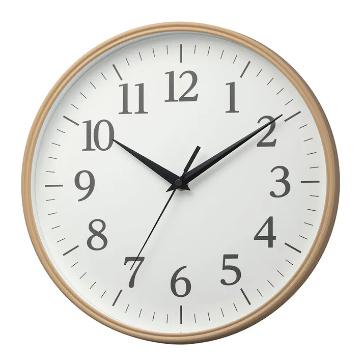 アナログ掛け時計 Wood Grain Wall Clock 茶 8MGA42ND06