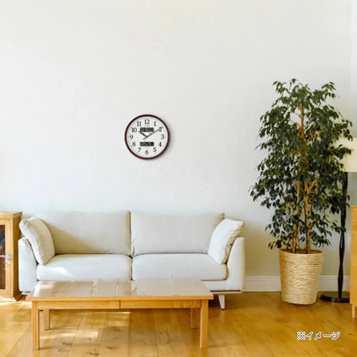 シチズン 温湿度計付き 電波掛け時計 ブラウン 8FYA06-006