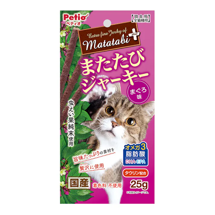 ペティオ またたびプラス またたびジャーキー まぐろ味 25g