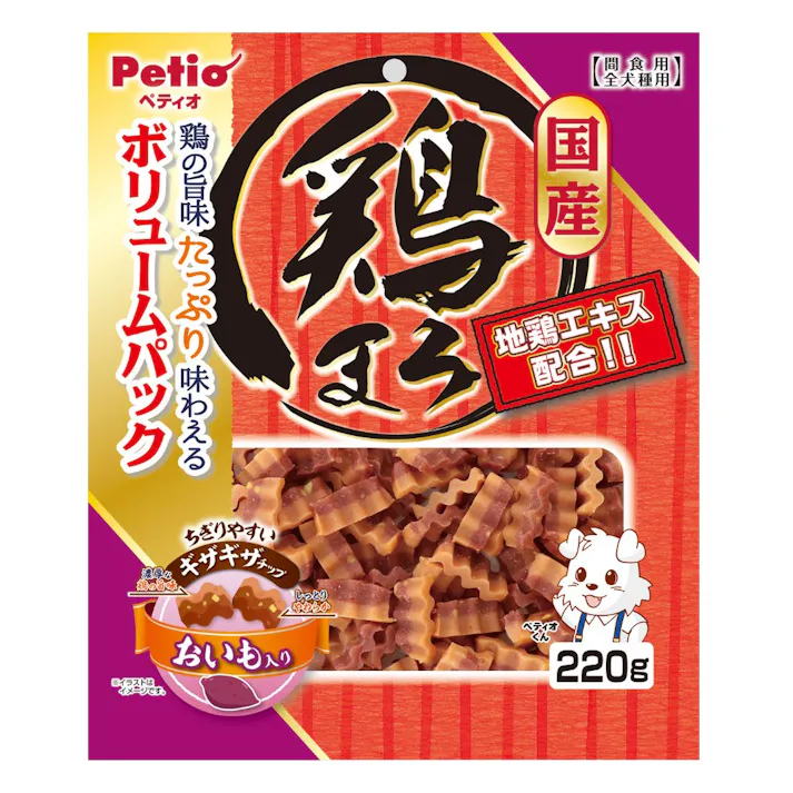 鶏まろ 無添加 ギザギザチップ おいも 220g