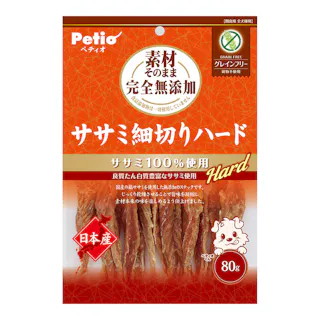 ペティオ 素材そのまま完全無添加 ササミ細切りハード 80g