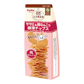 素材そのまま ササミ&鶏なんこつ極薄チップス 45g