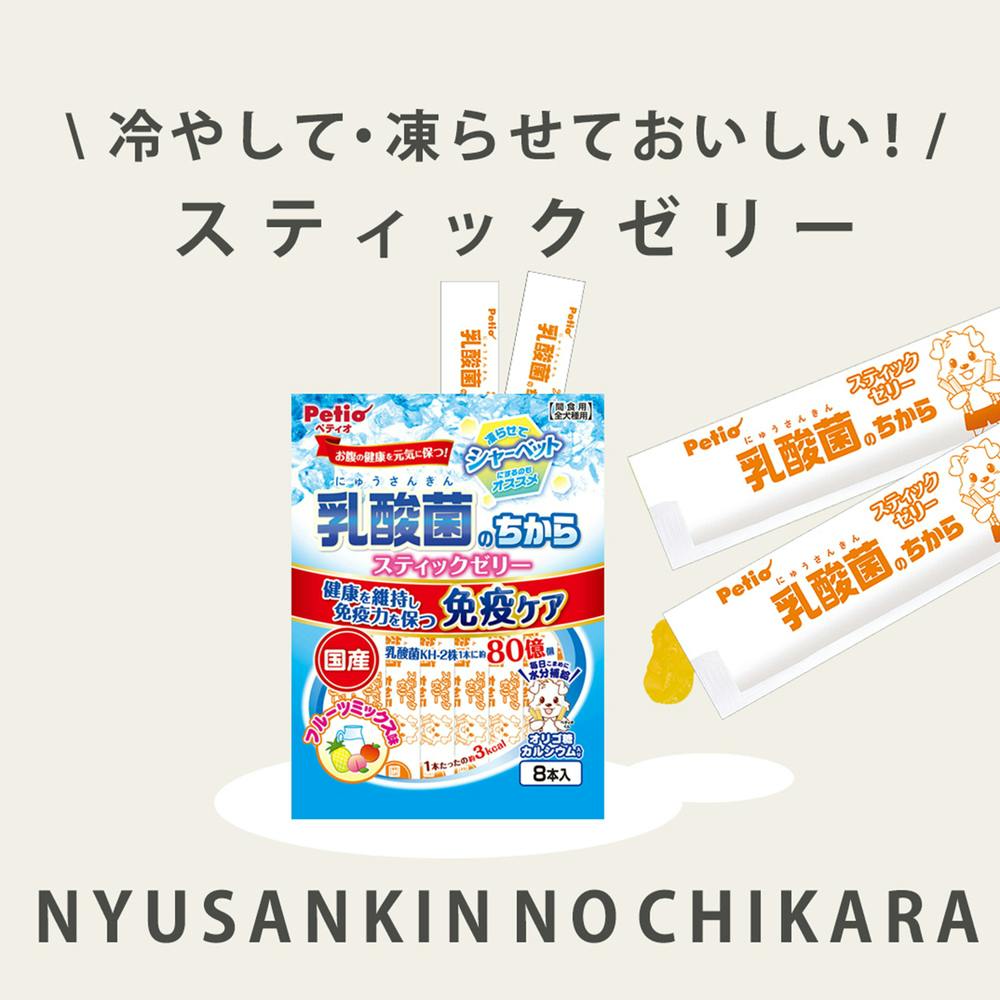 乳酸菌のちから スティックゼリー フルーツミックス 8本入 | おやつ