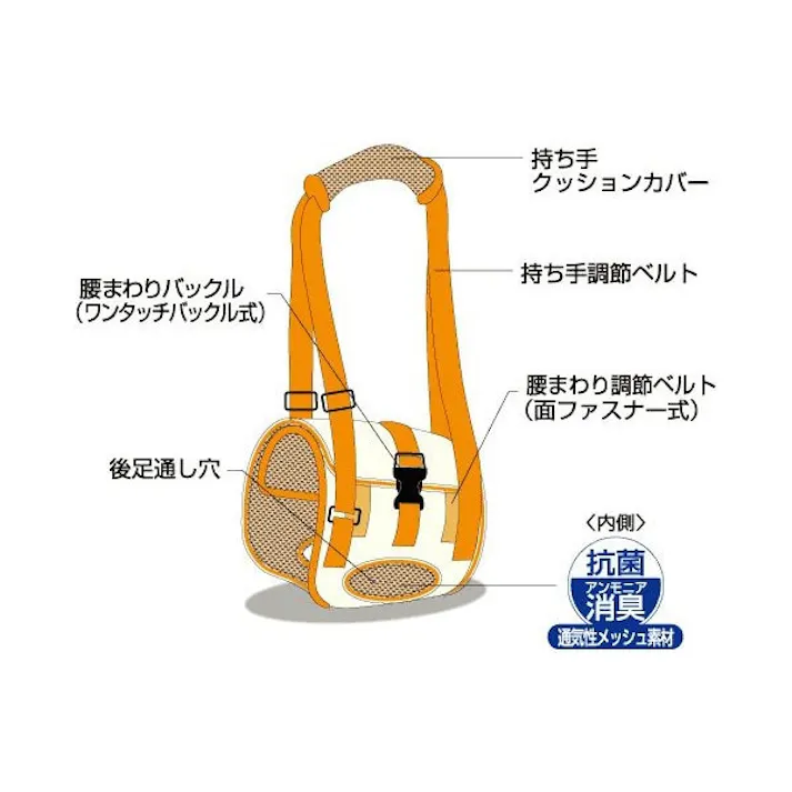 老犬介護用 歩行補助ハーネス 後足用K L