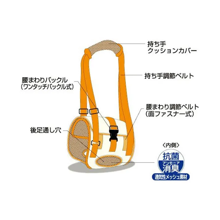 ペティオ 老犬介護用 歩行補助ハーネス 後足用K 3L