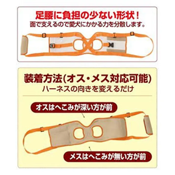 ペティオ 老犬介護用 歩行補助ハーネス 後足用K 3L