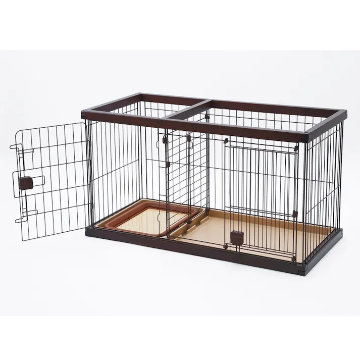 トイレのしつけが出来るドッグルームサークル ブラウン スモール