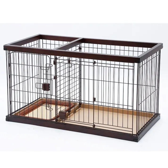 トイレのしつけが出来るドッグルームサークル ブラウン スモール