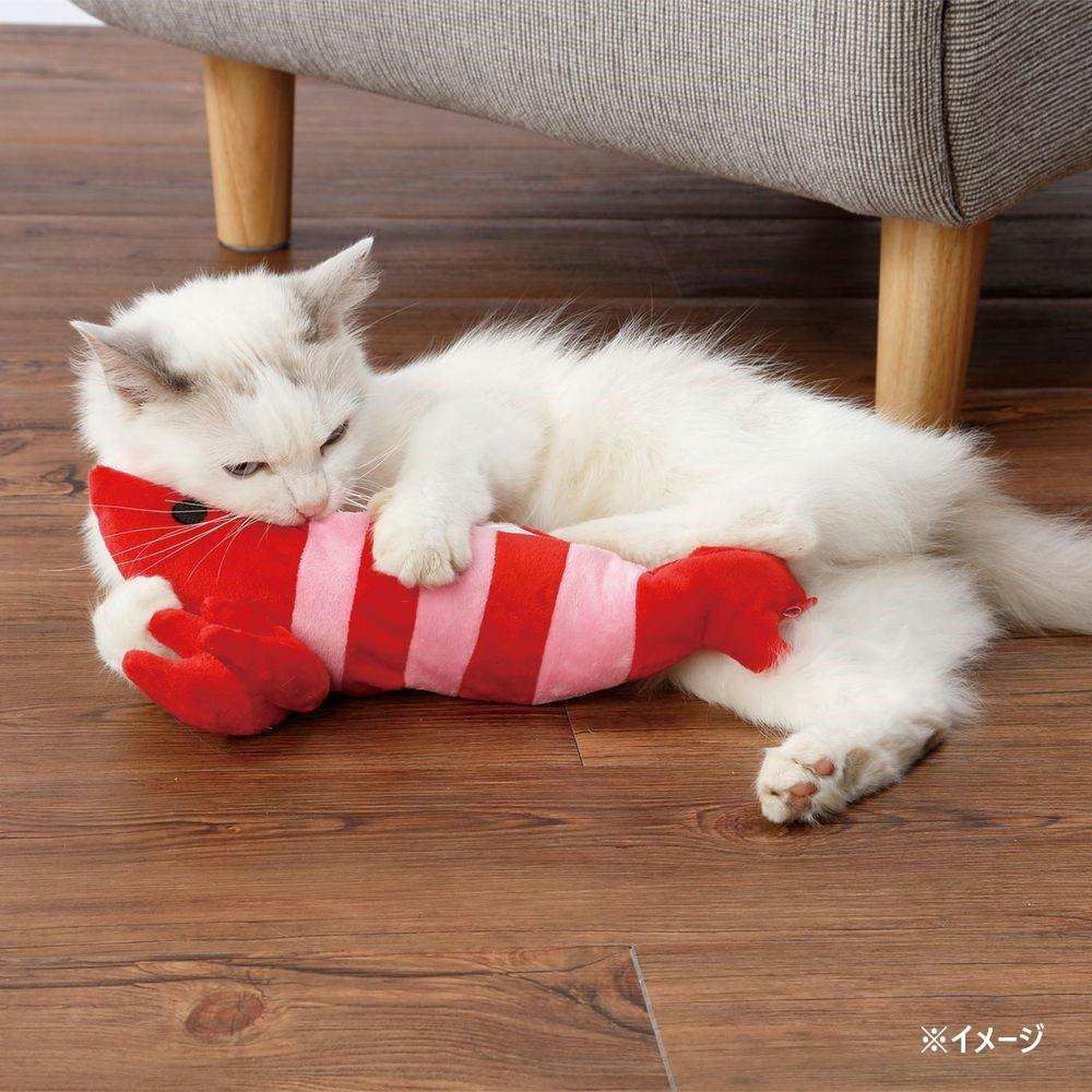 おどる電動けりぐるみ エビ キャットニップパック入り | ペット用品