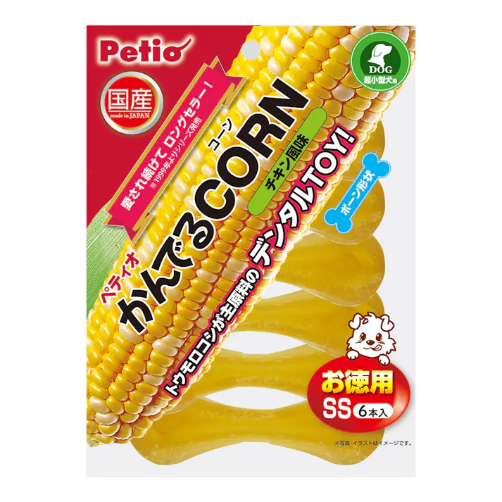 かんでるCORN チキン風味 SS お徳用6本入り