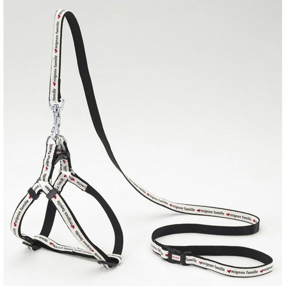 ワンワンカジュアル デニムスタイルハーネス＆リード SS ホワイト