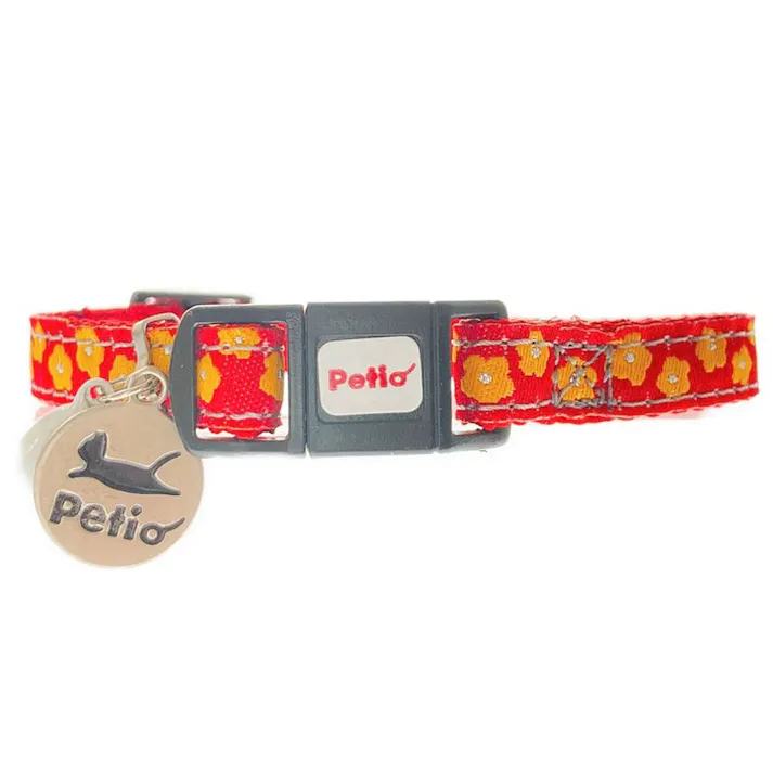 ペティオ 猫小町カラー 小花 レッド