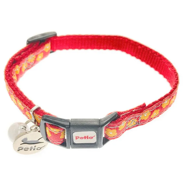 ペティオ 猫小町カラー 小花 レッド