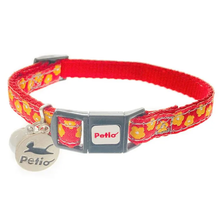 ペティオ 猫小町カラー 小花 レッド