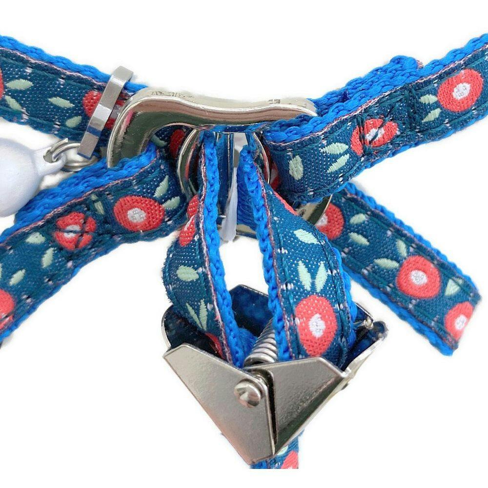 ペティオ 猫小町ハーネスリード 椿 ブルー | ペット用品（猫） 通販