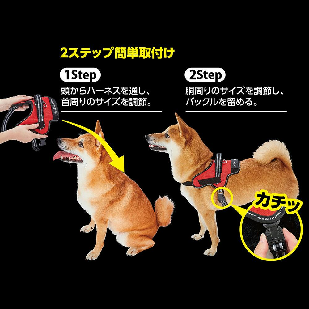 犬用胴輪エシカルドア ハーネス M ブラック | ペット用品（犬） 通販