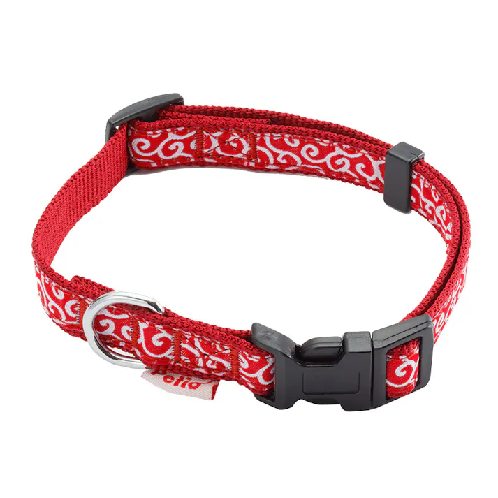 ペティオ 犬雅 唐草カラー M レッド