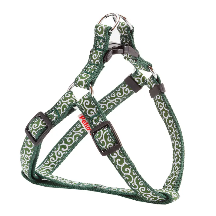 ペティオ 犬雅 唐草ハーネス S グリーン