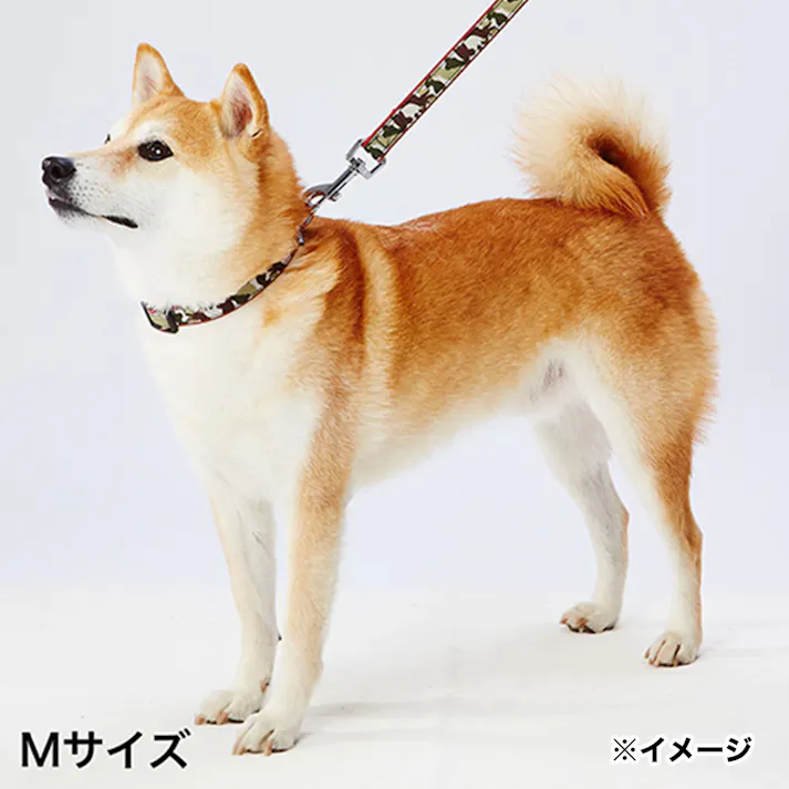 犬用エシカル迷彩カラー M レッド