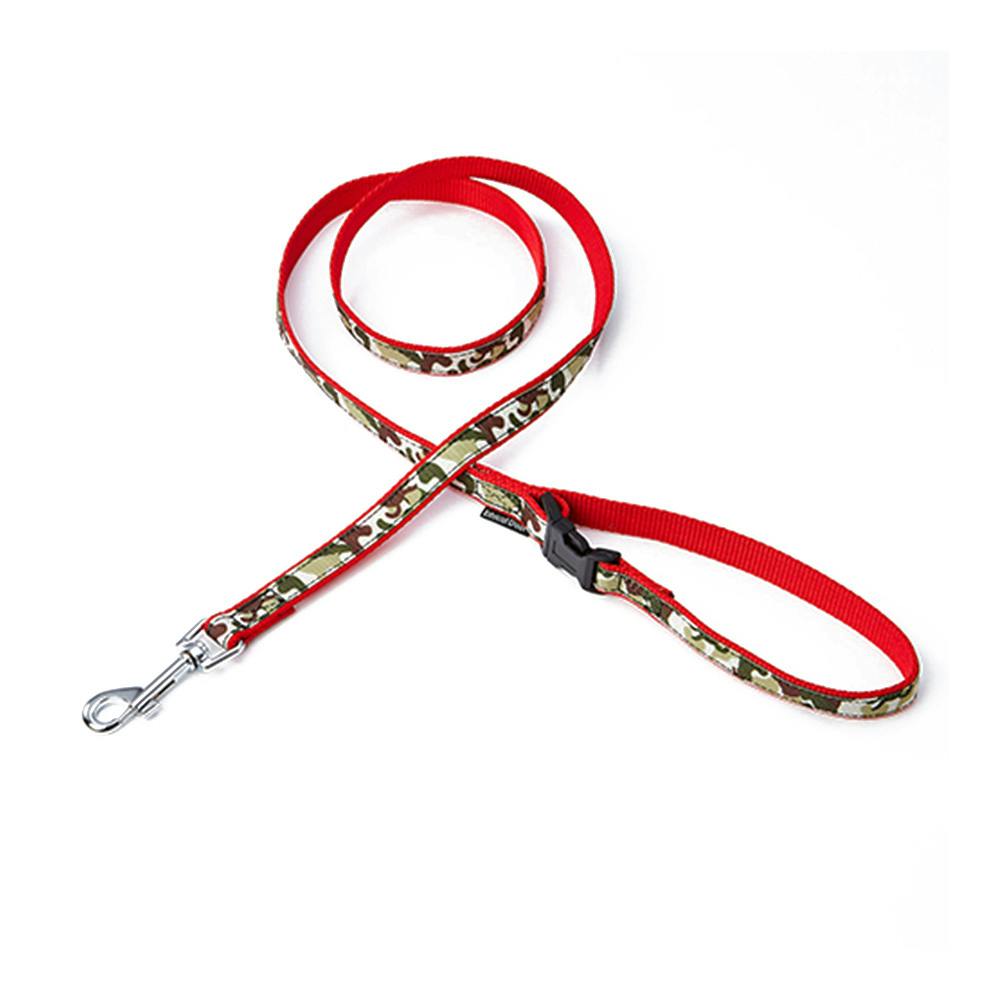 犬用エシカル迷彩リード M レッド リード(犬用) 犬用エシカル迷彩リード M レッド リード(犬用)