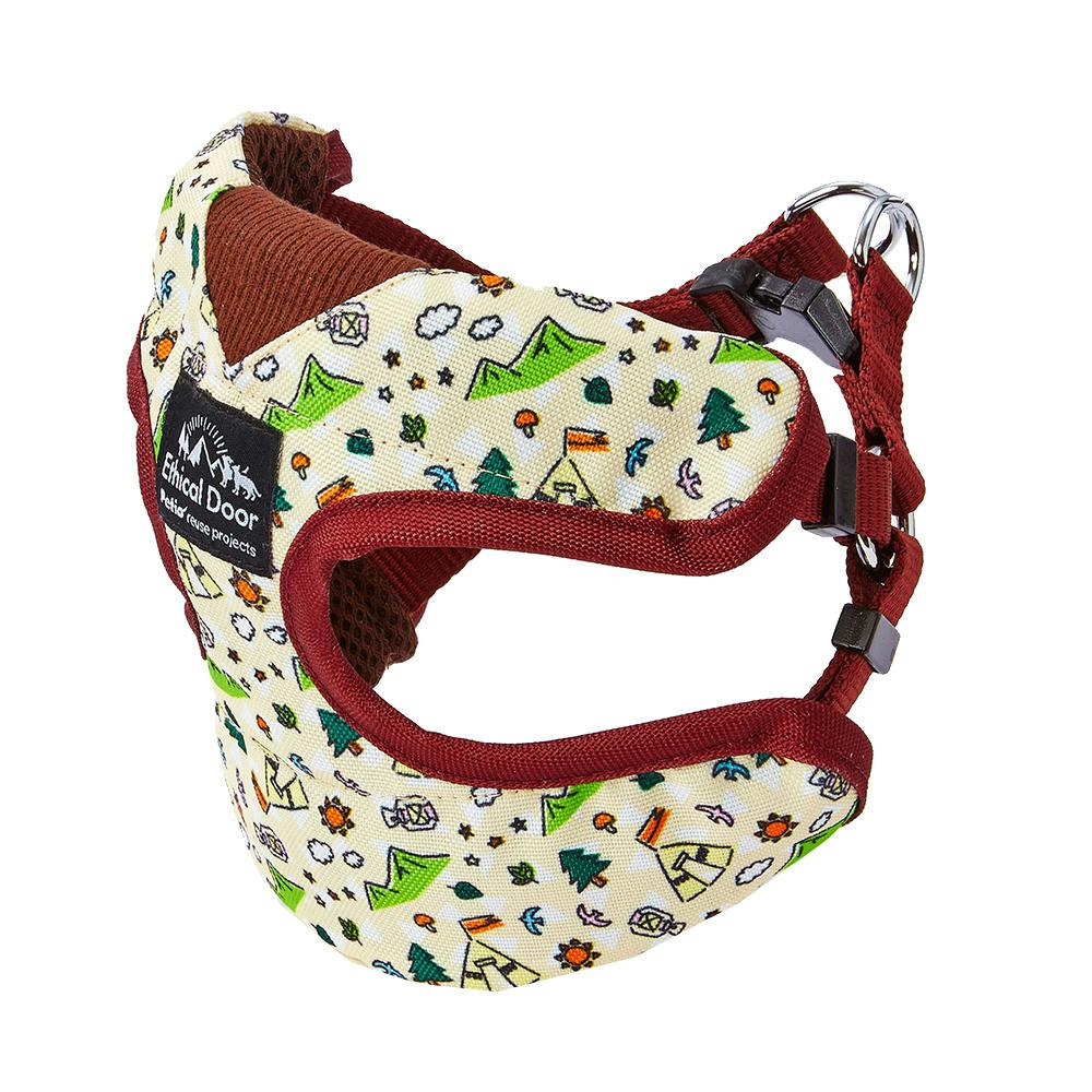 犬用 エシカルドア キャンプベストハーネス S クリーム