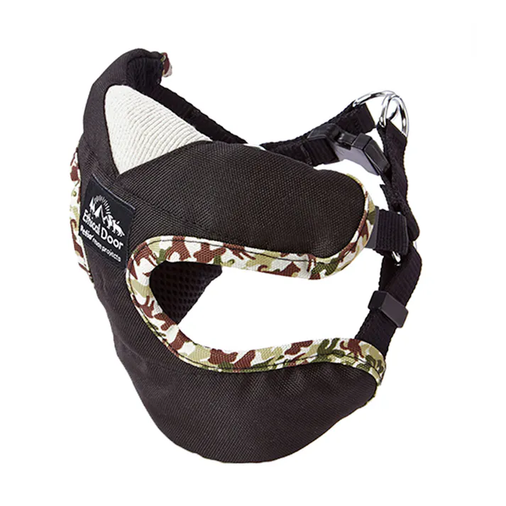 犬用エシカル迷彩ベストハーネスM ブラック