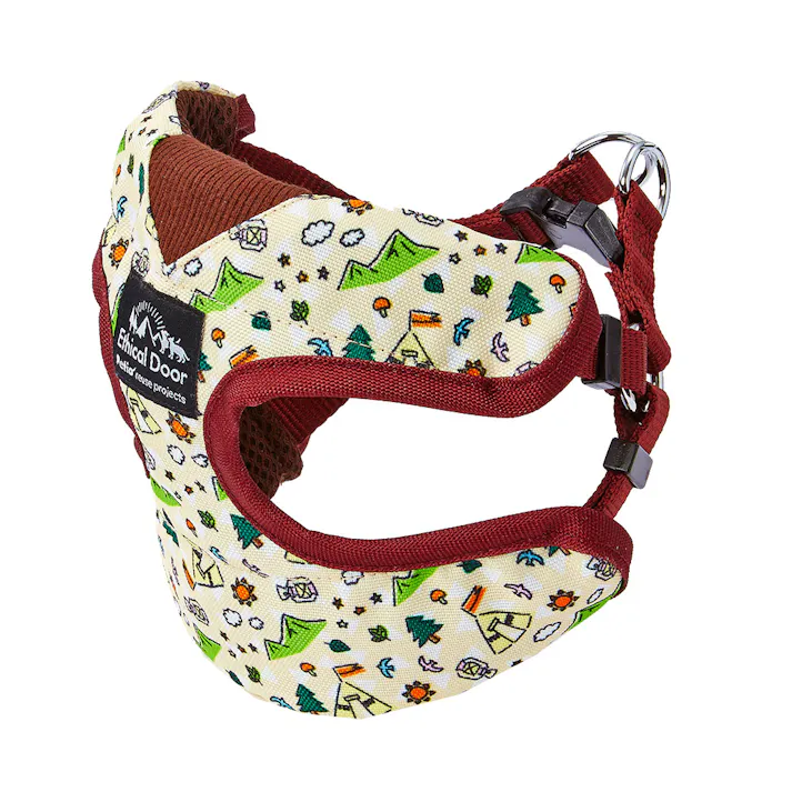 犬用 エシカルドア キャンプベストハーネス M クリーム