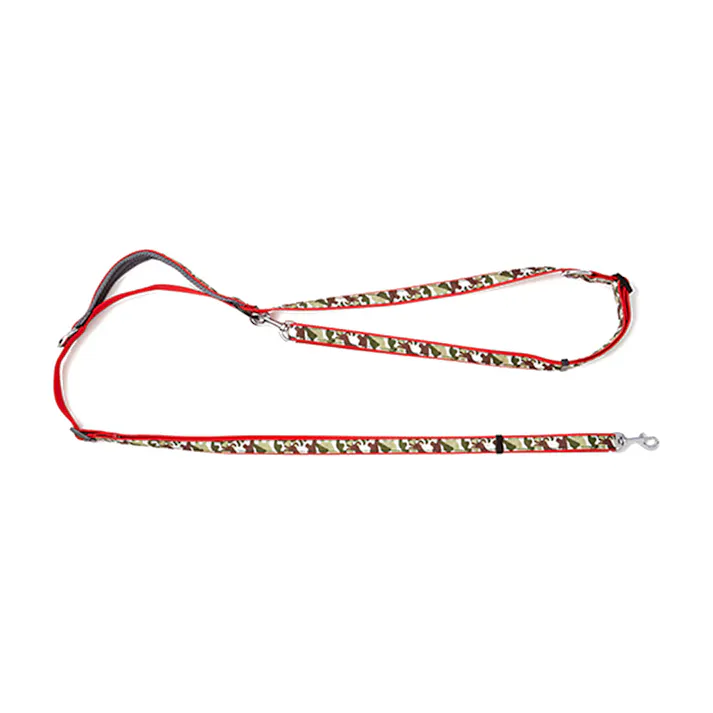 犬用エシカル迷彩ショルダーリード レッド