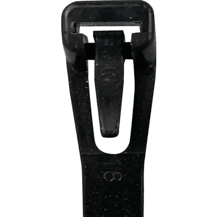 【CAINZ-DASH】ユタカメイク 結束タイ リピートタイ15入 7.3mm×200mm ブラック KO-32【別送品】