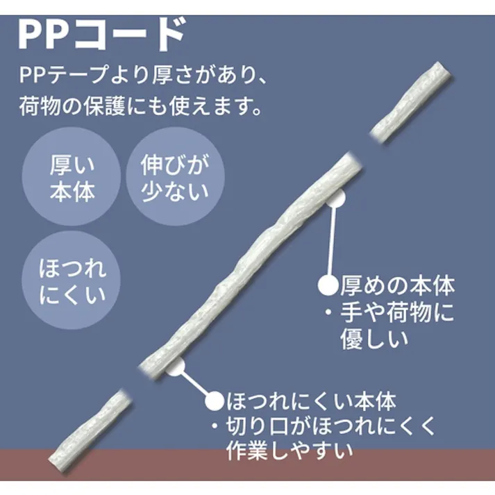 【CAINZ-DASH】ユタカメイク 荷造り紐 PPコード 4mm×150m M-120【別送品】