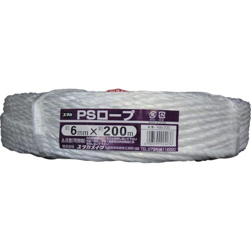 ユタカメイク ロープ PSロープ 6φ×200m PS6-200 ロープ(混撚) ユタカメイク ロープ PSロープ 6φ×200m PS6-200 ロープ(混撚)