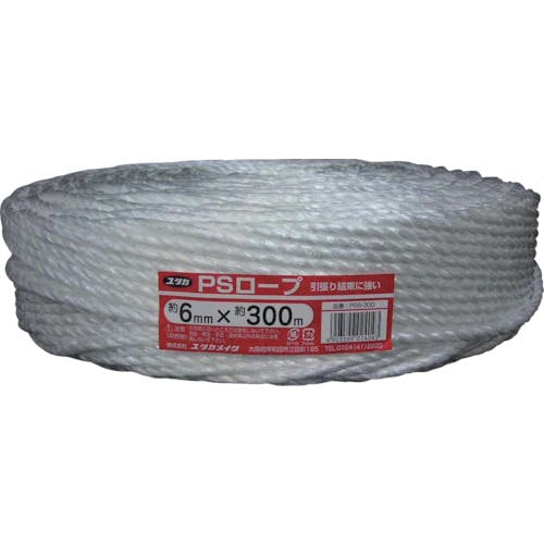 ユタカメイク ロープ PSロープ 6φ×300m PS6-300 ひも ユタカメイク ロープ PSロープ 6φ×300m PS6-300 ひも