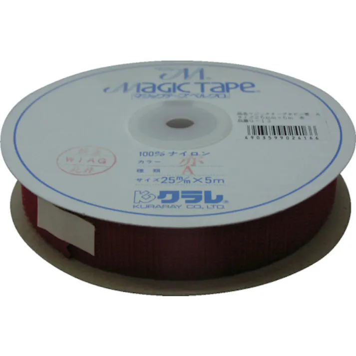 【CAINZ-DASH】ユタカメイク マジックテープ マジックテープボビン巻A 25mm×5m レッド G-13【別送品】