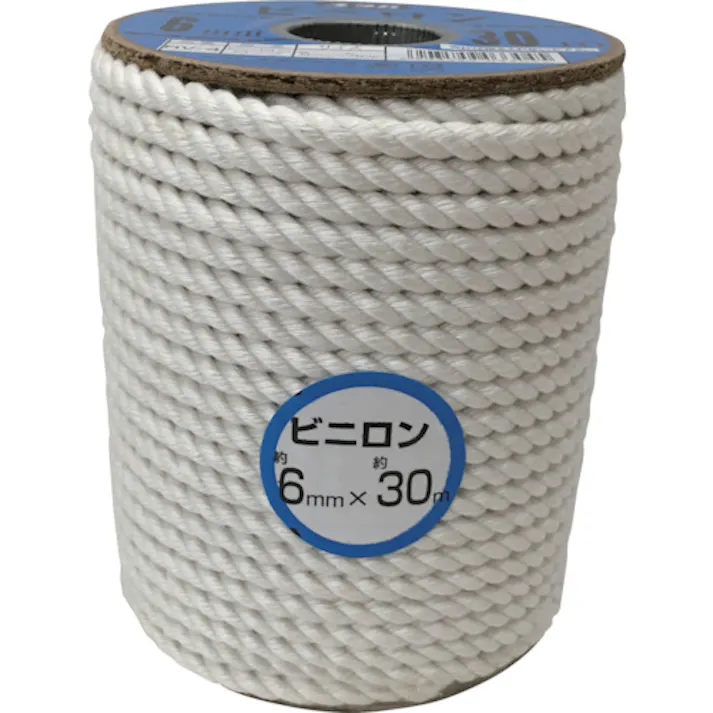 【CAINZ-DASH】ユタカメイク ビニロンロープボビン巻 6φ×30m RV-4【別送品】