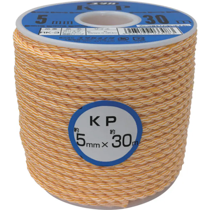 【CAINZ-DASH】ユタカメイク ロープ KPロープボビン巻 5φ×30m RK-3【別送品】
