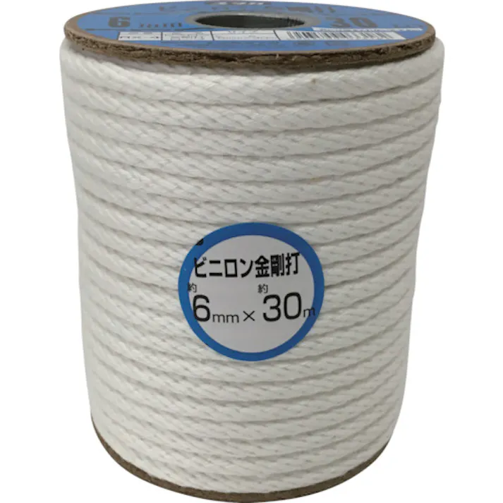 【CAINZ-DASH】ユタカメイク ロープ ビニロン金剛打ロープボビン 6φ×30m RX-4【別送品】