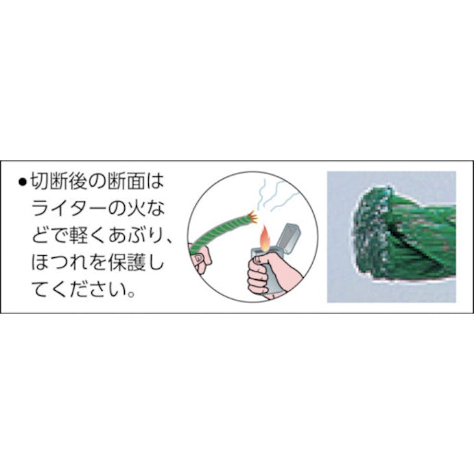 【CAINZ-DASH】ユタカメイク ロープ　ＰＥカラーロープボビン巻　３ｍｍ×５０ｍ　グリーン RE-13【別送品】