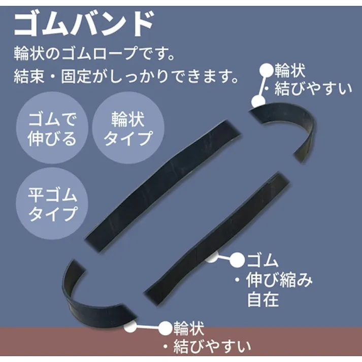 【CAINZ-DASH】ユタカメイク ゴム チューブバンド 20mm×約700mm 6本入 TT-1306【別送品】