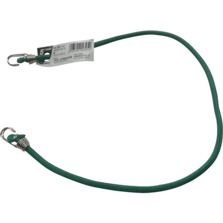 【CAINZ-DASH】ユタカメイク ゴム バンジーコード 5mm×600mm 緑 BC-5611【別送品】