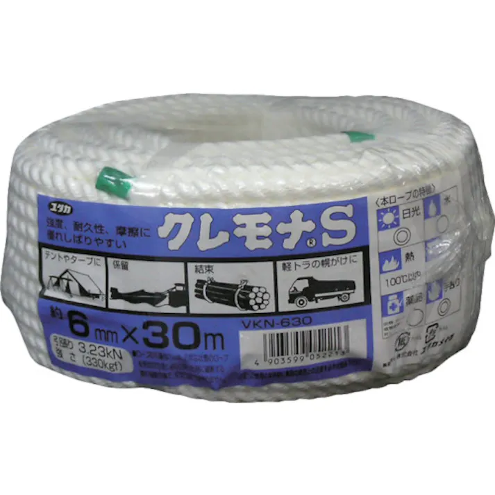 【CAINZ-DASH】ユタカメイク ロープ ビニロンロープ万能パック 6φ×30m VKN630【別送品】