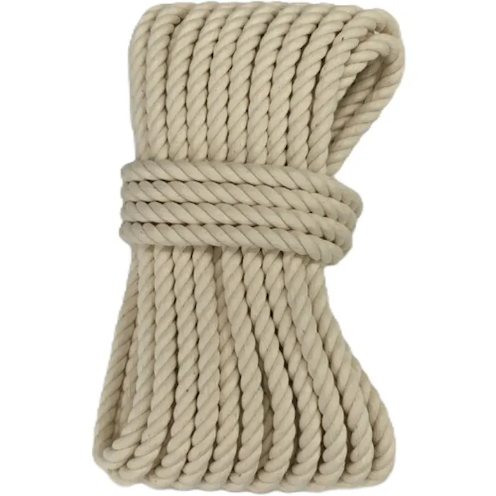 【CAINZ-DASH】ユタカメイク ロープ 綿ロープ3ツ打 8mm×10m A-210【別送品】