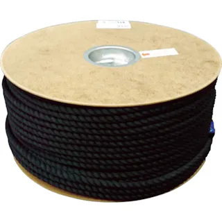 【CAINZ-DASH】ユタカメイク ポリエステルロープ ドラム巻 9φ×150m 黒 PRS-51【別送品】