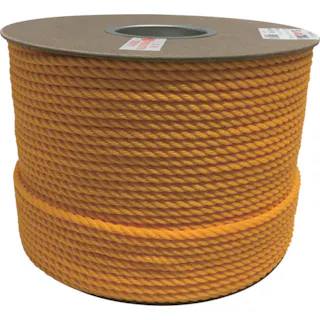 【CAINZ-DASH】ユタカメイク ポリエチレンロープドラム巻 6mm×200m イエロー PRE-100【別送品】