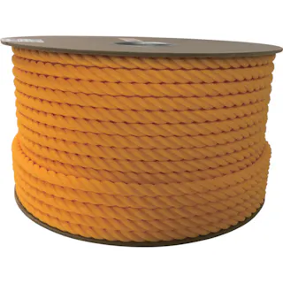 【CAINZ-DASH】ユタカメイク ポリエチレンロープドラム巻 12mm×100m イエロー PRE-60【別送品】