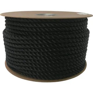 【CAINZ-DASH】ユタカメイク ポリエチレンロープドラム巻 12mm×100m ブラック PRE-64【別送品】