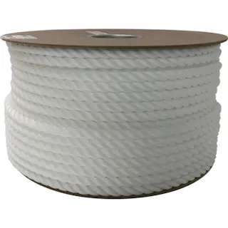 【CAINZ-DASH】ユタカメイク ポリエチレンロープドラム巻 12mm×100m ホワイト PRE-67【別送品】