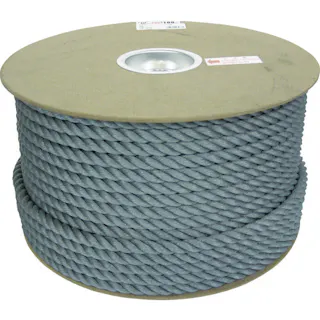 【CAINZ-DASH】ユタカメイク ポリエチレンロープドラム巻 12mm×100m グレー PRE-68【別送品】